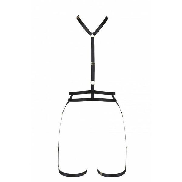 Портупея-стрепи з подвійним ремінцем Passion Exclusive DENIRA XXL/XXXL, black SO2522