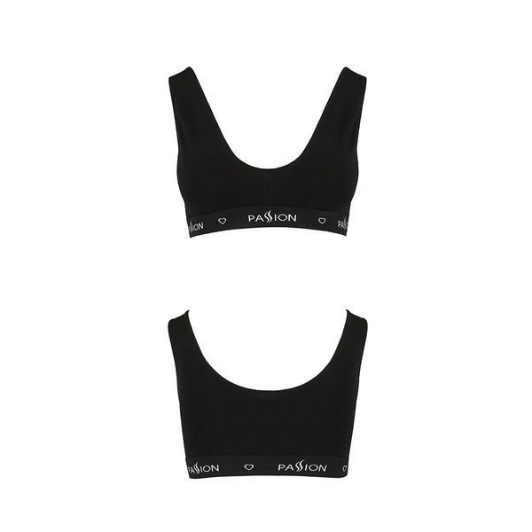Спортивный топ с широкой резинкой Passion PS004 TOP XL, black SO4222