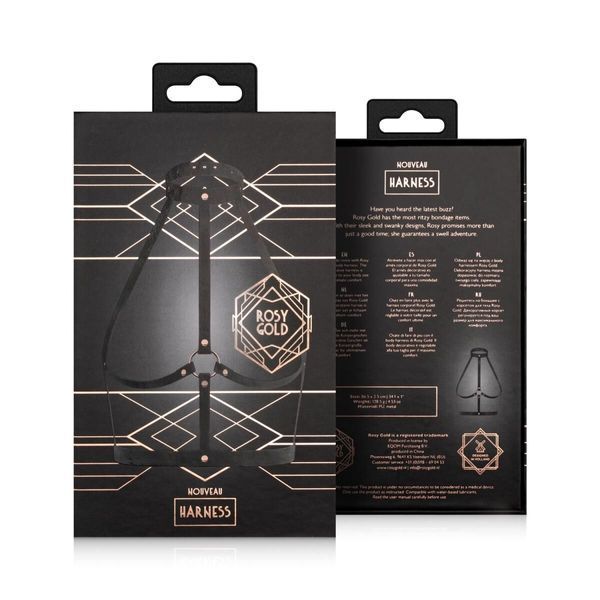 Портупея Rosy Gold - Body Harness - Black SX3061