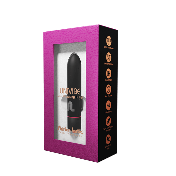 Віброкуля Adrien Lastic Univibe, 10 режимів роботи, силікон, на батарейках SO8207