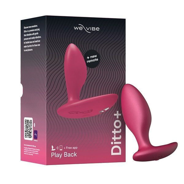 Анальна смарт-вібропробка We-Vibe Ditto+ Cosmic Pink, 10 режимів, пульт ДК SX0519