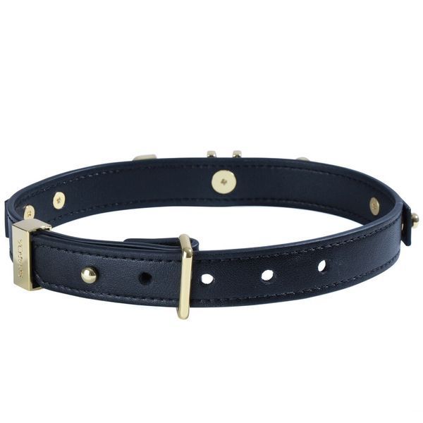 Нашийник LOCKINK Dark DIY Alphabet Collar, чорний, штучна шкіра, букви зі стразами SX0900