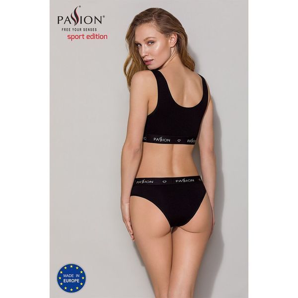 Спортивный топ с широкой резинкой Passion PS004 TOP XL, black SO4222