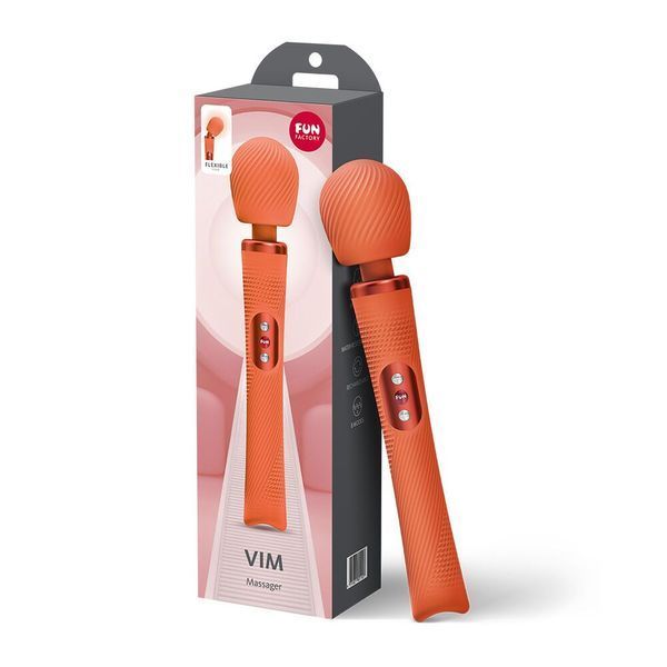 Вібромасажер Fun Factory VIM Vibrating Wand Orange, суперпотужний та легкий, до 6 годин роботи SX3661