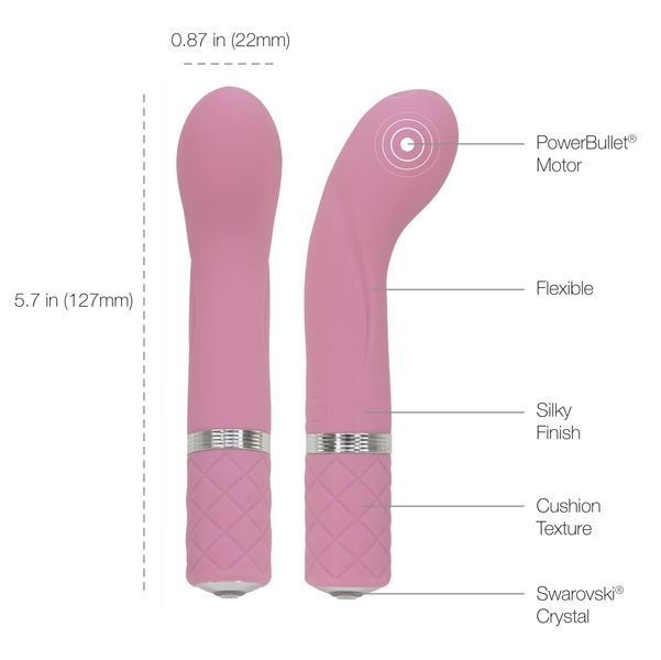 Розкішний вібратор Pillow Talk - Racy Pink з кристалом Swarovski для точки G, подарункове паковання SO2719