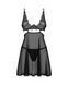 Беби-долл Obsessive Nutris babydoll & thong, XS/S, имитация лифа и юбочки, стринги в комплекте SX1163 фото 3