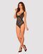Кружевное боди с декольте Obsessive Estiqua teddy M/L, черное, широкие лямки SO7260 фото 3