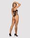 Бодистокинг с поперечными вырезами Obsessive B122 teddy S/M/L, черный SO7210 фото 4