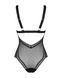 Кружевное боди с декольте Obsessive Estiqua teddy M/L, черное, широкие лямки SO7260 фото 6