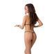 Комплект белья Passion MELISSA BIKINI L/XL, black, лиф со шнуровкой и трусики стринги EL15901 фото 2