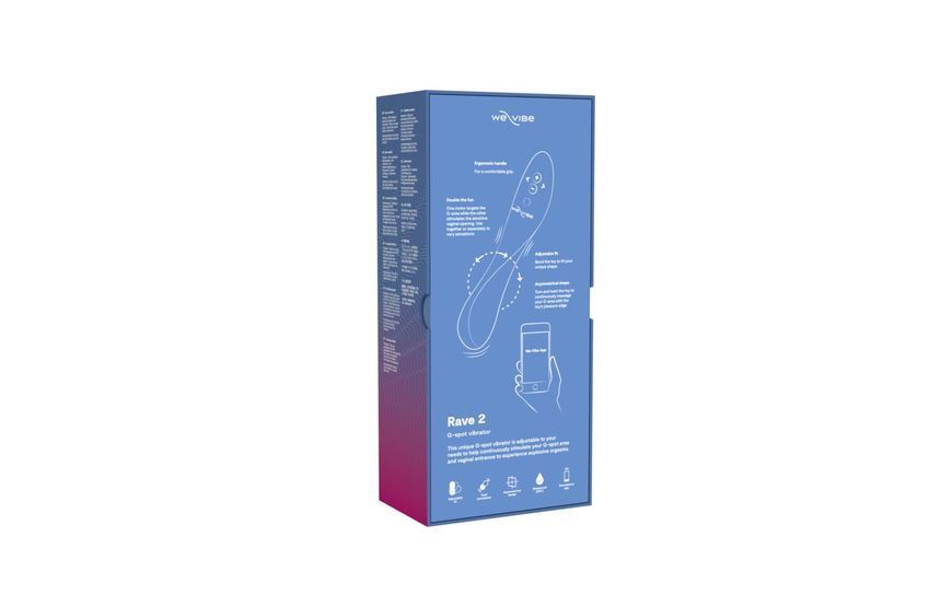 Смарт-вібратор We-Vibe Rave 2 Twisted Pleasure Blue, для точки G та входу в піхву, 2 мотори SO8768