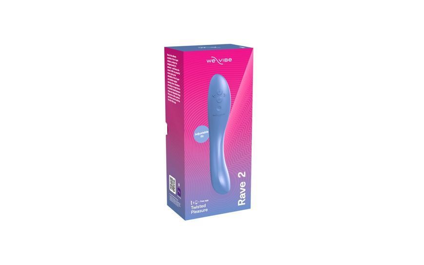 Смарт-вібратор We-Vibe Rave 2 Twisted Pleasure Blue, для точки G та входу в піхву, 2 мотори SO8768