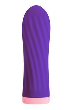Вибропуля S Pleasures Bullets Twist & Shout Purple, фиолетовая, ребристая поверхность, 10 режимов SX1606