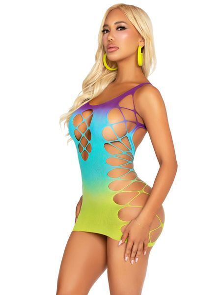 Сукня Leg Avenue Seamless Ombre Faux Lace Up Mini Dress One Size Ocean SX2775