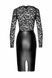 Платье Noir Handmade F295 Euphoria, XL, black, кружево, глубокое декольте, юбка миди под латекс SX0210 фото 5