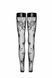 Чулки без мыска Noir Handmade F243 Tulle stockings with patterned flock embroidery, 3XL SX0160 фото 5