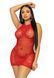 Сукня-сітка зі стразами Leg Avenue Rhinestone halter mini dress Red, відкрита спина, one size SO7958 фото 3