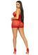 Сукня-сітка зі стразами Leg Avenue Rhinestone halter mini dress Red, відкрита спина, one size SO7958 фото 10