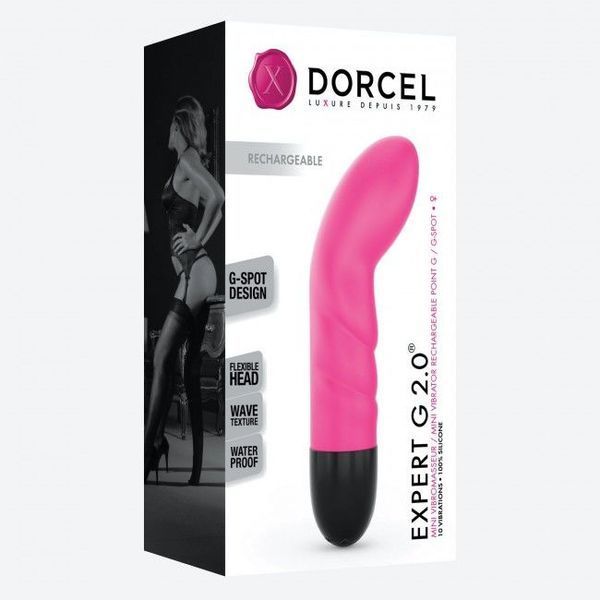 Вібратор Dorcel Expert G 2.0 Magenta для точки G, що перезаряджається SO3573