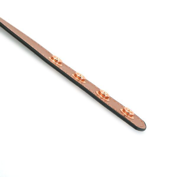 Ошейник с зажимами для сосков Liebe Seele Rose Gold Memory Collar with Nipple Clamps, кожа SO9495
