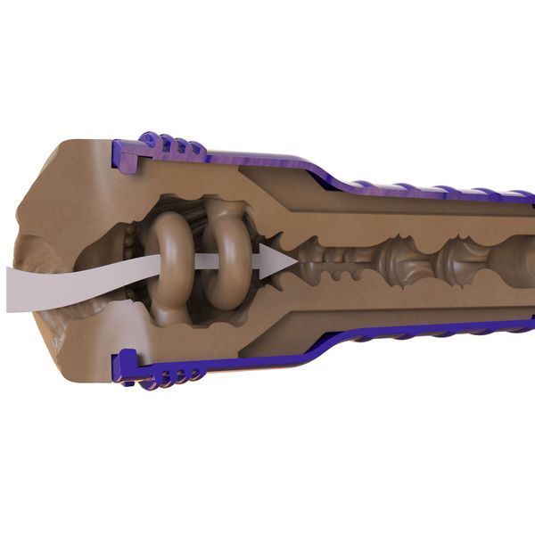 Мастурбатор-вагіна Fleshlight Boost Bang Medium Dark Flesh, плаваючі кільця Turbo Tech SX1315