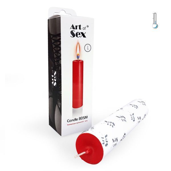 Червона воскова свічка Art of Sex size M 15 см низькотемпературна SO5957