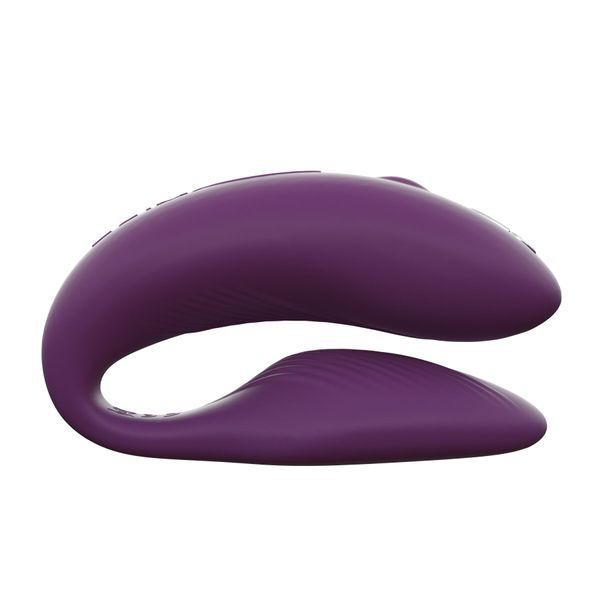 Смарт-вібратор для пар We-Vibe Chorus Purple, сенсорне керування вібраціями стисненням пульта SO6923