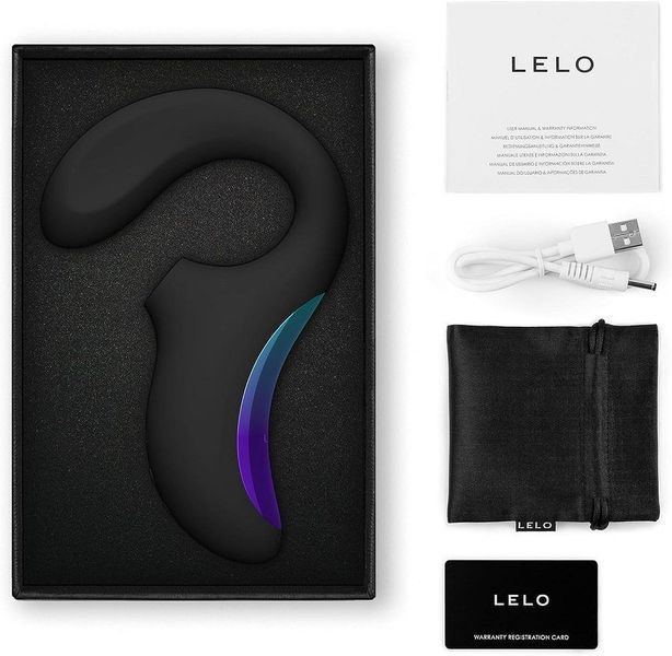 Клиторально-вагинальный звуковой стимулятор LELO Enigma WAVE Black, 3 типа стимуляции SX0687