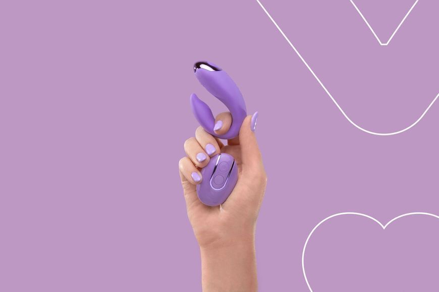 Вібратор для пар FairyGasm PleasureBerry violet, зарядний кейс, пульт ДК SX0642