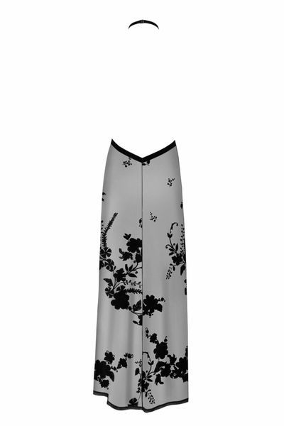 Платье Noir Handmade F312 Divinity, L, black, прозрачное, в пол, открытая спина, разрез сбоку SX0311