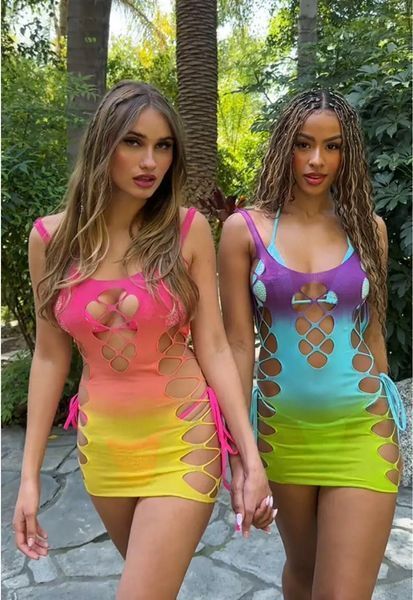 Сукня Leg Avenue Seamless Ombre Faux Lace Up Mini Dress One Size Sunset SX2776