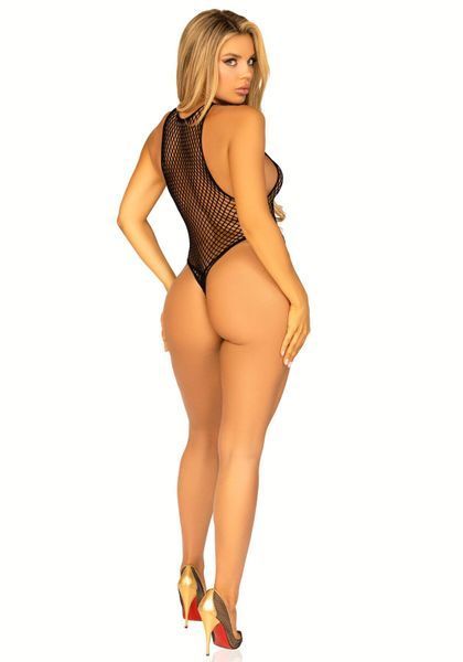 Боди-сетка Leg Avenue Net snap crotch tank bodysuit Black, One Size SO7959