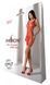 Мини-платье с вертикальным узором Passion BS097 One Size, red, плетение по бокам SO8933 фото 6