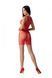 Мини-платье с вертикальным узором Passion BS097 One Size, red, плетение по бокам SO8933 фото 2