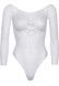 Эротическое боди-бодистокинг Leg Avenue Snap crotch thong back teddy White S/M SO9133 фото 3