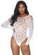 Эротическое боди-бодистокинг Leg Avenue Snap crotch thong back teddy White S/M SO9133 фото 1