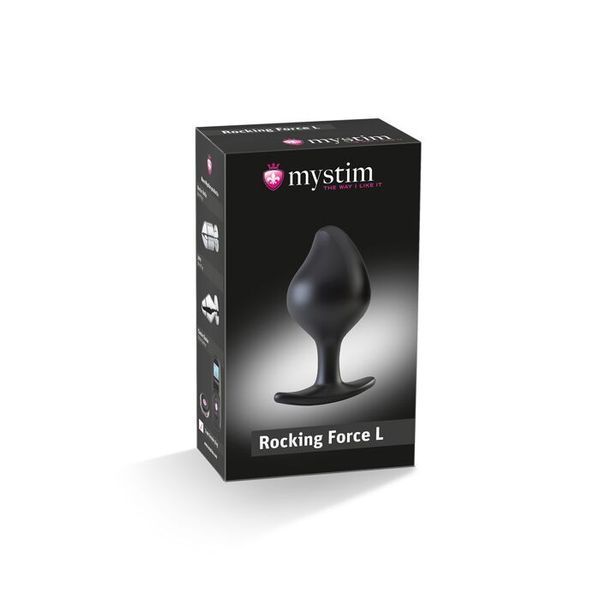 Силиконовая анальная пробка Mystim Rocking Force L для электростимулятора, диаметр 4,7 см SO3806