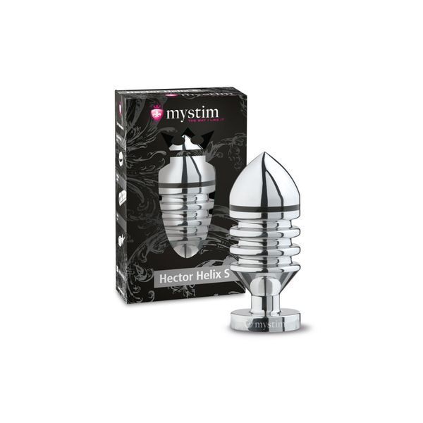 Металлическая анальная пробка Mystim Hector Helix S для электростимулятора, диаметр 4 см SO2960
