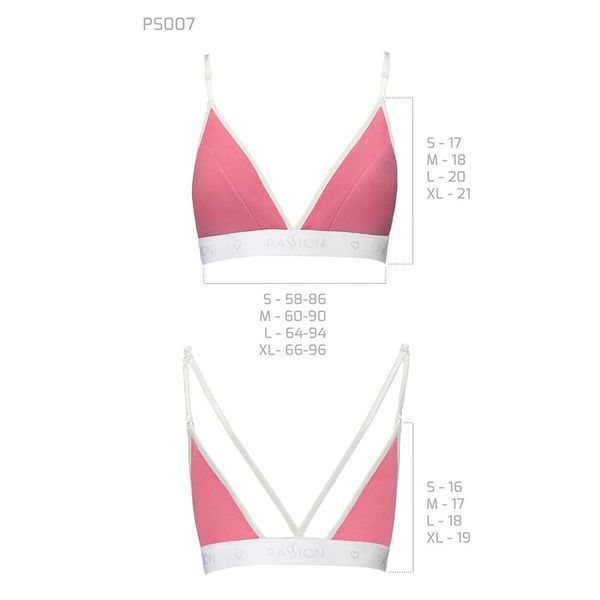 Спортивный топ с двойными бретелями Passion PS007 TOP XL, pink SO4274