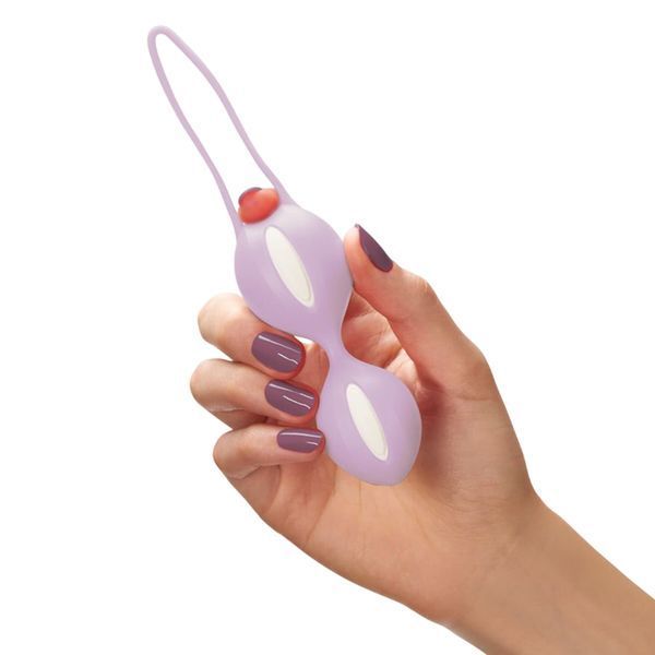 Вагинальные шарики Fun Factory SMARTBALLS DUO, сиренево-белые, 2 шт, диаметр 3,2 и 3,6 см SX0961