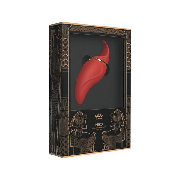 Вибратор 2в1 с язычком Zalo &mdash; Hero Wine Red, кристалл Swarovski SO6659