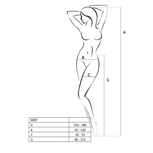Колготки-бодистокинги с открытым доступом Passion S017 One Size, Red, имитация чулок и пояса PSS017R