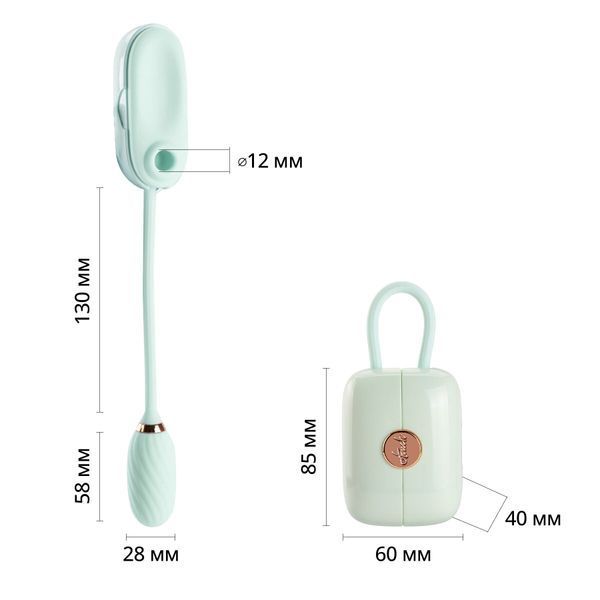 Вакуумний кліторальний стимулятор Otouch Louis Vibrate Teal з віброяйцем, у кейсі SO9429