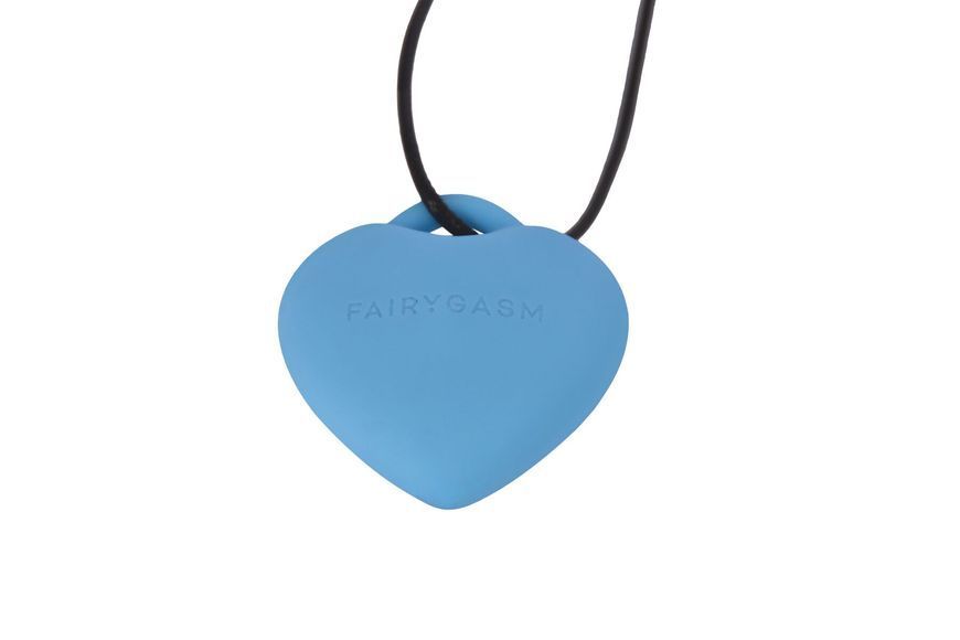 Мини-вибратор &laquo;Сердечко&raquo; FairyGasm PleasureStone blue, 9 режимов, на шнурке SX0643