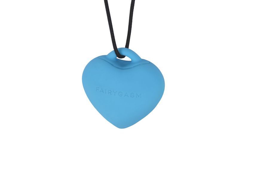 Мини-вибратор &laquo;Сердечко&raquo; FairyGasm PleasureStone blue, 9 режимов, на шнурке SX0643