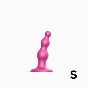 Насадка для страпона Strap-On-Me Dildo Plug Beads Framboise Metallic S SO8983