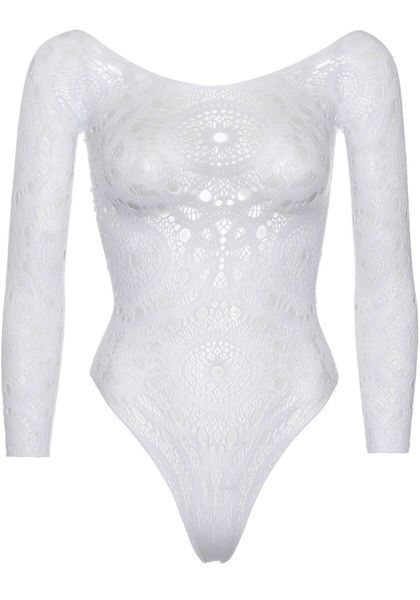 Эротическое боди-бодистокинг Leg Avenue Snap crotch thong back teddy White M/L SO9134