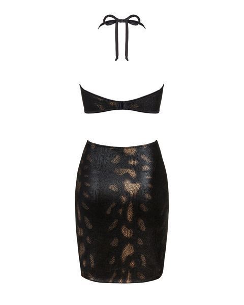 Сукня під зміїну шкіру Obsessive Vivianty dress XS/S, чорна SO7313
