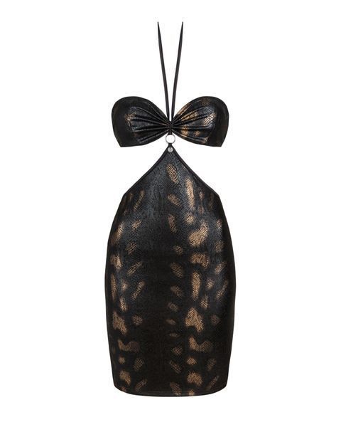 Сукня під зміїну шкіру Obsessive Vivianty dress XS/S, чорна SO7313