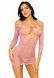 Платье-сетка с сердечками Leg Avenue Heart net mini dress Pink, завязки, открытые плечи, one size SO7960 фото 1